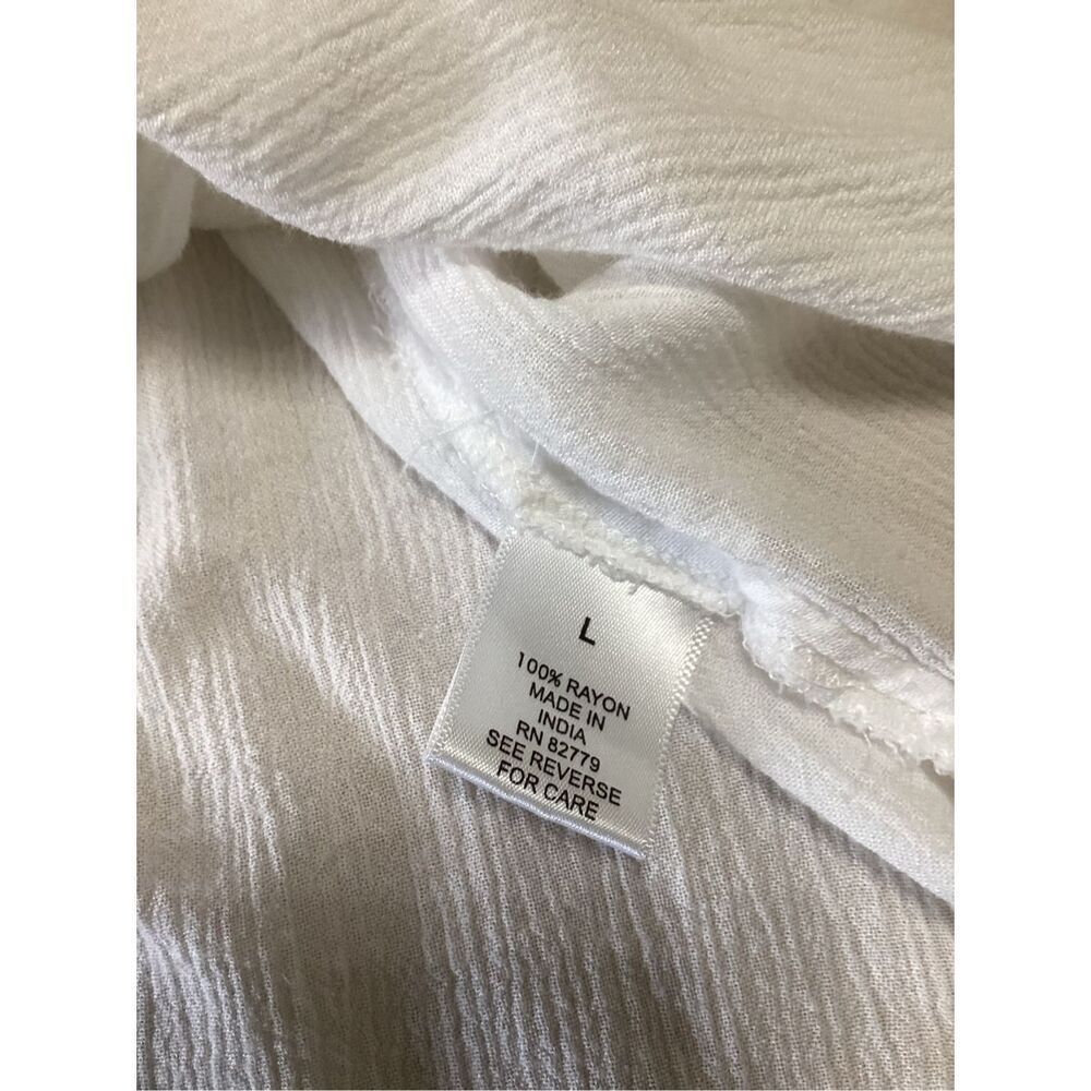 Women’s Lace Rayon Peasant Top L - Picture 3 of 8